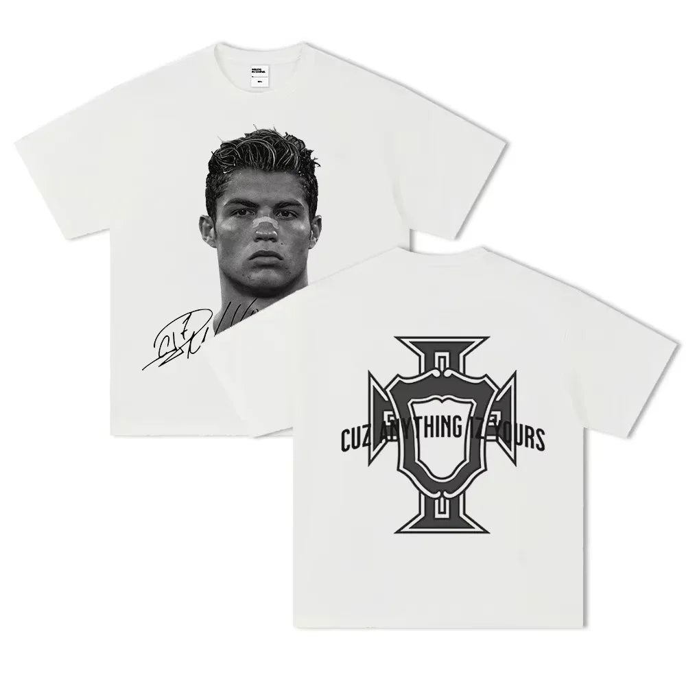Neymar American Football Star Print Short-sleeved T-shirt Women Clothing Athleisure Print Fashion Tee Aesthetic Clothes